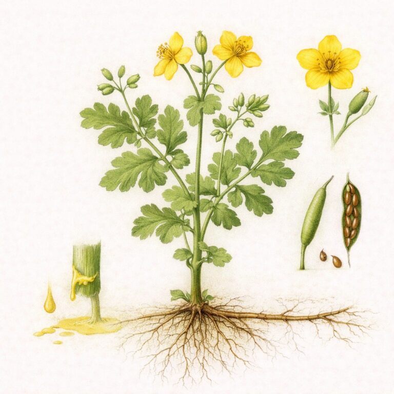 Stinkende gouwe botanische illustratie