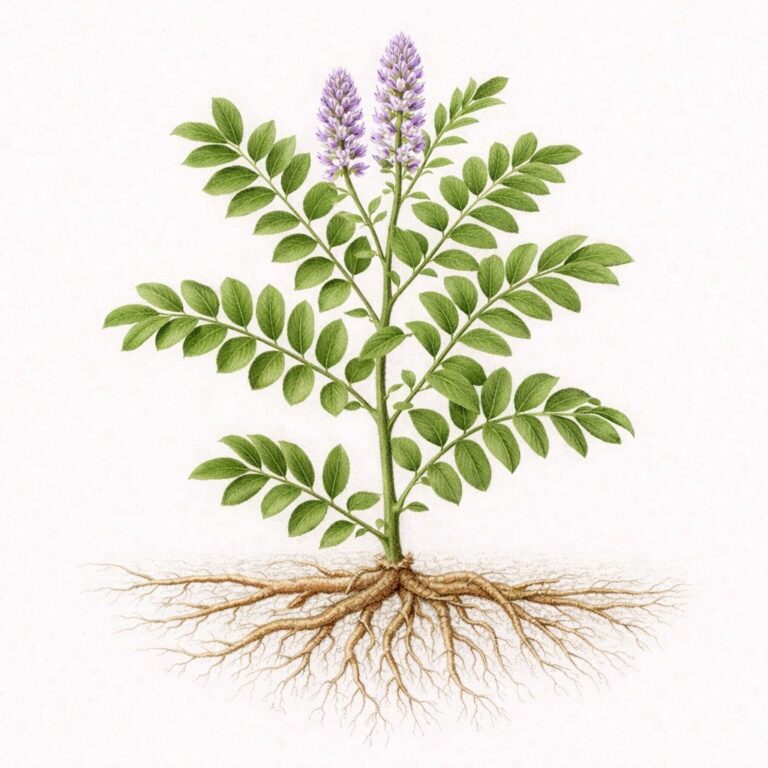 Zoethout botanische illustratie