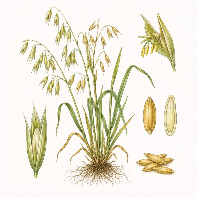 Haver botanische illustratie