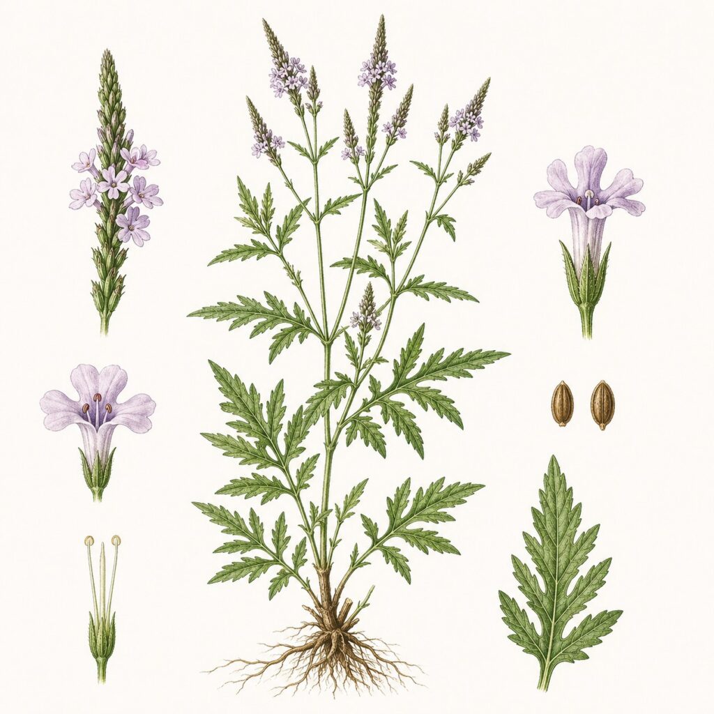 IJzerhard botanische illustratie