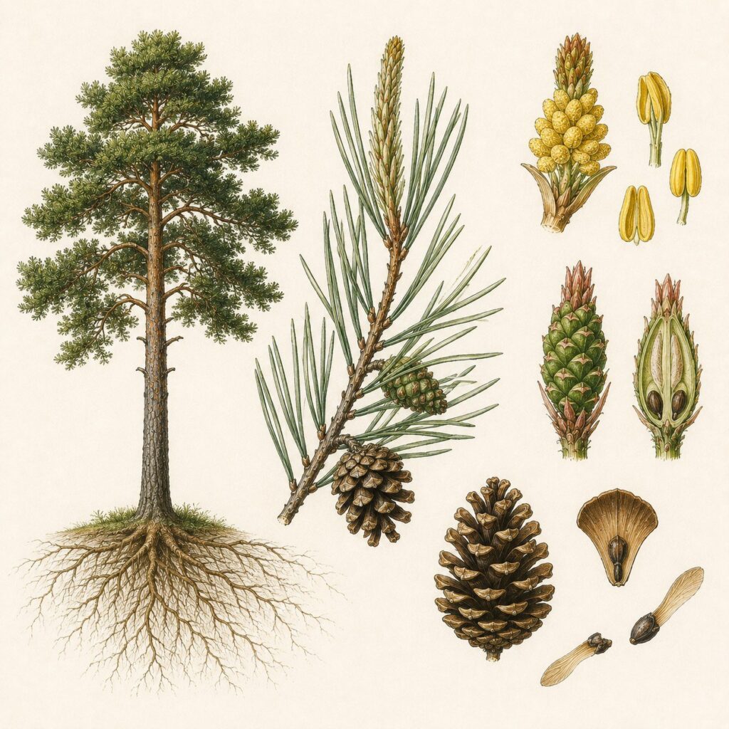 Grove den botanische illustratie